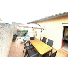 terrasse privative étage soleil catalan 150m mer 4 pers animaux chéque vacance